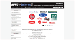 Desktop Screenshot of hvacuniforms.com