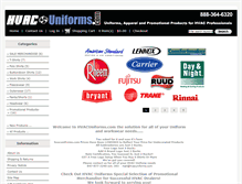 Tablet Screenshot of hvacuniforms.com
